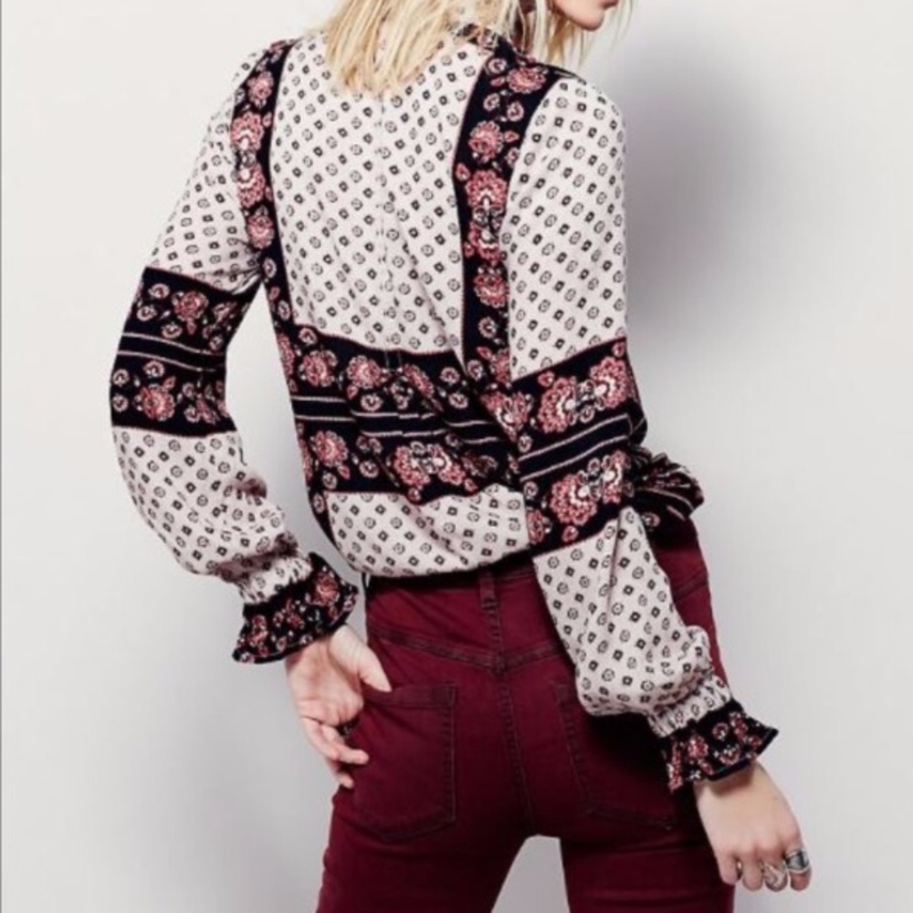 FP💗 Border Print Collar Tunic - Picture 6 of 7